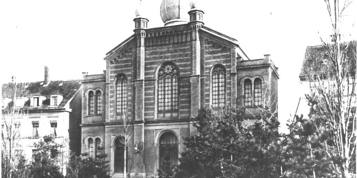 historische Aufnahme der Großen Synagoge in Erfurt