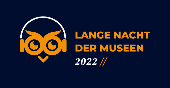 2022_logo_langenachtmuseen_rgb.jpg eine stilisierte Eule mit Kopfhörern und der Schrift: Lange Nacht der Museen 2022