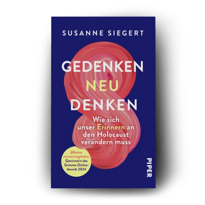 Cover in Blau und Rote vom Buch Gedenken neu denken
