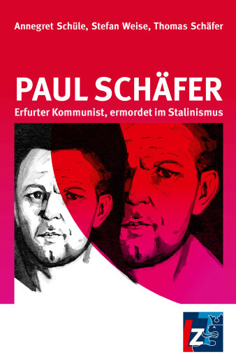 Auf dem Buchcover sind Titel und ein gemaltes Portrait von Paul Schäfer zu sehen. 