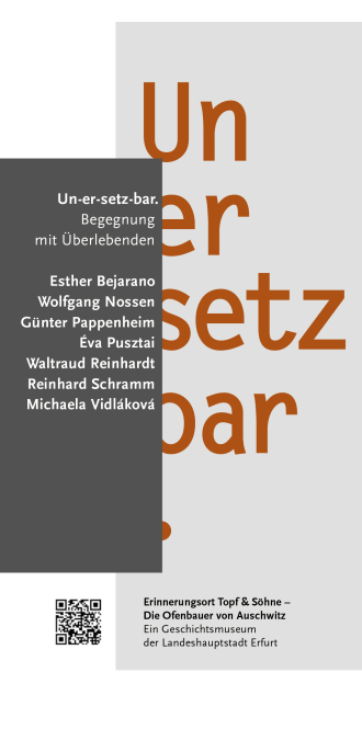 Faltblatt zur Wanderausstellung "Un-er-setz-bar"