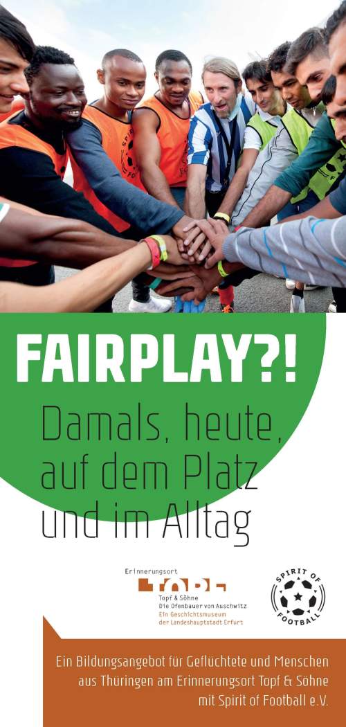 Faltblatt zum Projekt "Fairplay?! Damals, heute, auf dem Platz und im Alltag"