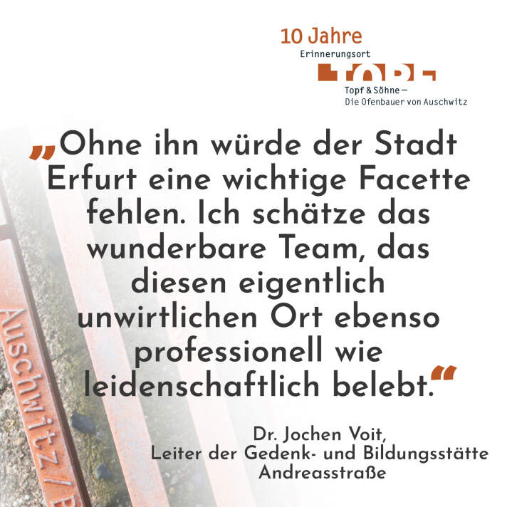 Statement in schwarzer Schrift auf weißem Hintergrund von Jochen Voit.
