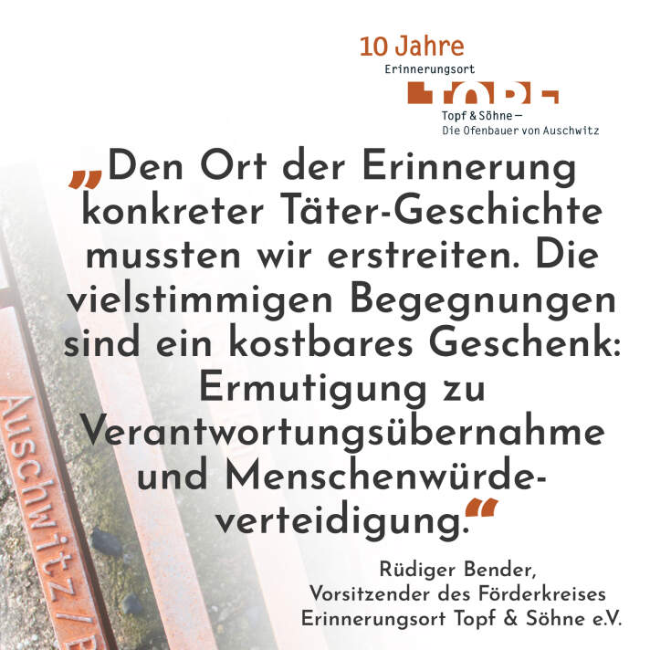 Statement in schwarzer Schrift auf weißem Hintergrund von Rüdiger Bender.