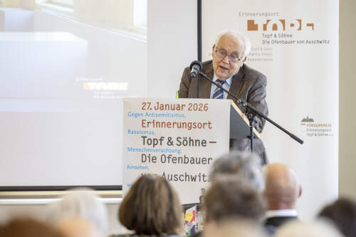: Reinhard Schramm: Rede zur Wiedereröffnung der Dauerausstellung „Techniker der ‚Endlösung‘. Topf & Söhne – Die Ofenbauer von Auschwitz“