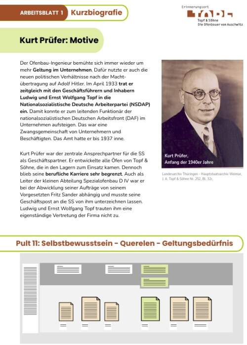 : Arbeitsblätter "Menschheitsverbrechen und Berufsalltag"