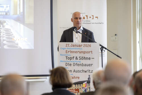 Interner Verweis: Andreas Horn: Rede zur Wiedereröffnung der Dauerausstellung „Techniker der ‚Endlösung‘. Topf & Söhne – Die Ofenbauer von Auschwitz“