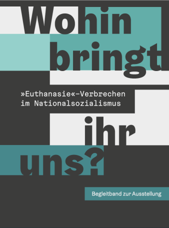 Buchcover schwarz weiß türkis mit der Aufschrift Wohin bringt ihr uns?