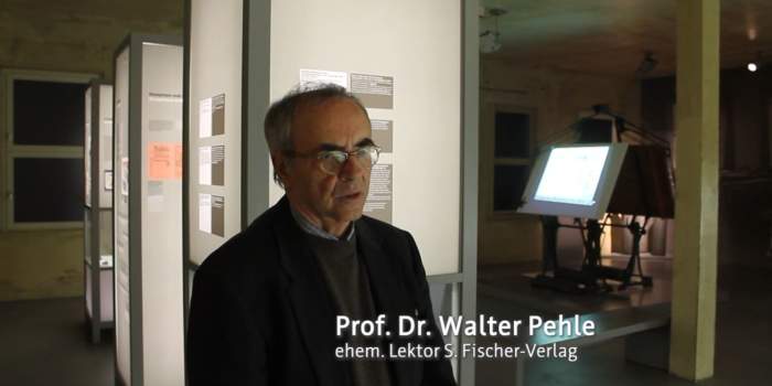 Videobotschaft von Prof. Dr. Walter Pehle, ehemaliger Lektor S. Fischer Verlag