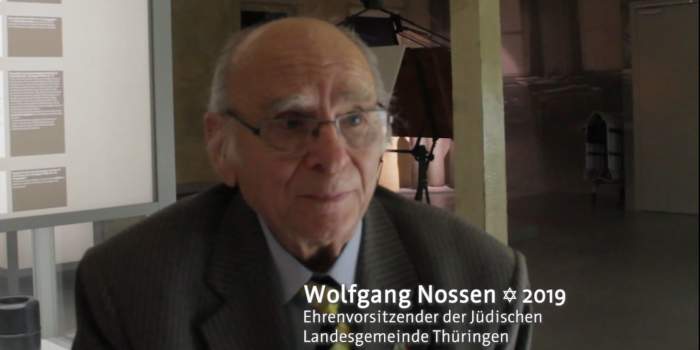 Videobotschaft von Wolfgang Nossen ✡2019, Ehrenvorsitzender der Jüdischen Landesgemeinde Thüringen