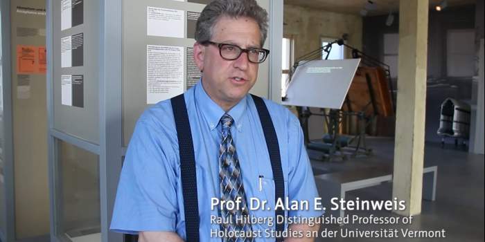Videobotschaft von Prof. Dr. Alan E. Steinweis, Raul Hilberg Distinguished Professor of Holocaust Studies an der Universität Vermont