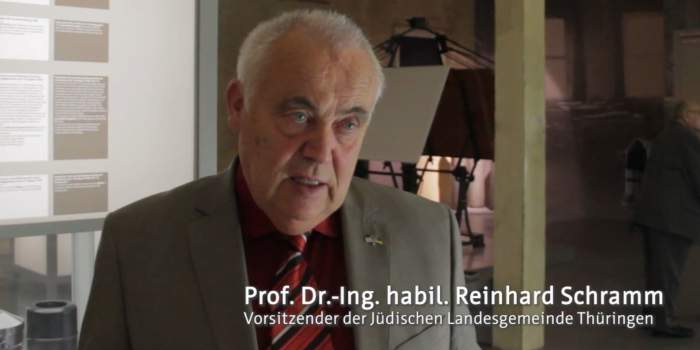 Videobotschaft von Prof. Dr.-Ing. habil. Reinhard Schramm, Vorsitzender der Jüdischen Landesgemeinde Thüringen
