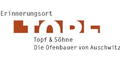 Text im Logo: Erinnerungsort Topf & Söhne - Die Ofenbauer von Auschwitz